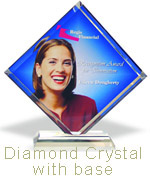 DIAMOND CRYSTAL W/ BASE, 4.9 in. X 5.3 in. X 0.4 in.