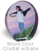 MOON DOOR CRYSTAL, 4.3 in. X 4.3 in X 1 in.