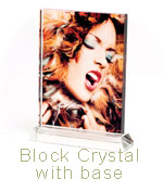 BLOCK CRYSTAL W/ BASE, 5.9 in. X 3.9 in. X 0.6 in.