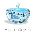 APPLE CRYSTAL, 2 in. X 3.1 in. X 1.6 in.