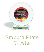 SMOOTH PLATE CRYSTAL W/ BASE, 5.9 in. X 5.9 in. X 0.8 in.